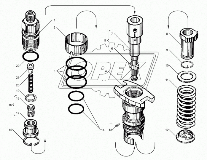 175.1111256-01 Фитинг Штуцер Рнаруж=М14х1,5/М27х1,5 К=22 L=58 топливный выс.давл.,разная пропус.способ. ЯЗДА